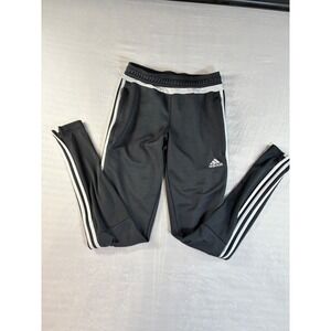 Adidas XS Climacool Soccerh Training Pants Black White Three Stripe Workout Gym